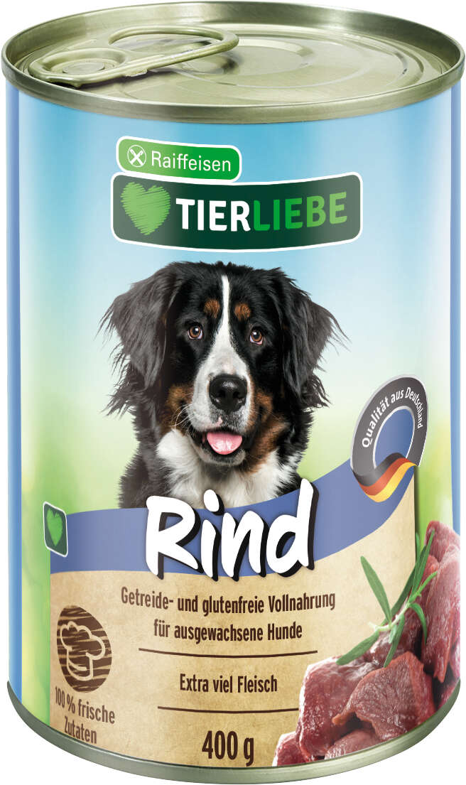 TIERLIEBE Hunde-Nassfutter Rind getreidefrei